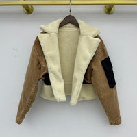 Full Sleeve Wool Liner Patchwork Jacket