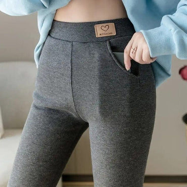 Thick Winter Thermal Grey Leggings