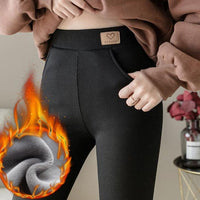 Thick Winter Thermal Grey Leggings