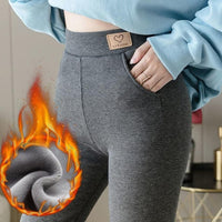 Thick Winter Thermal Grey Leggings