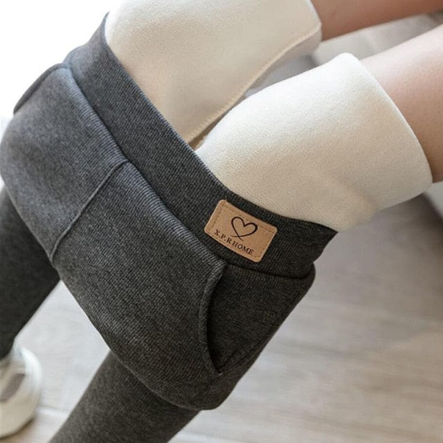 Thick Winter Thermal Grey Leggings