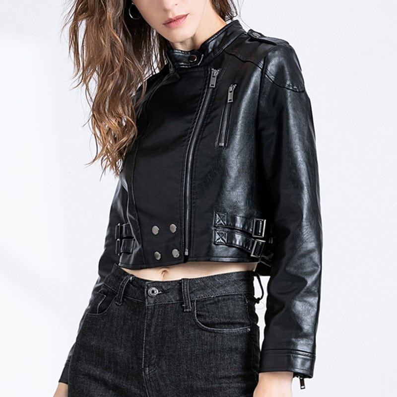 Autumn Pu Leather Biker Slim Jacket