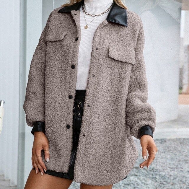 Loose Warm Faux Fur Autumn Chic Outerwear