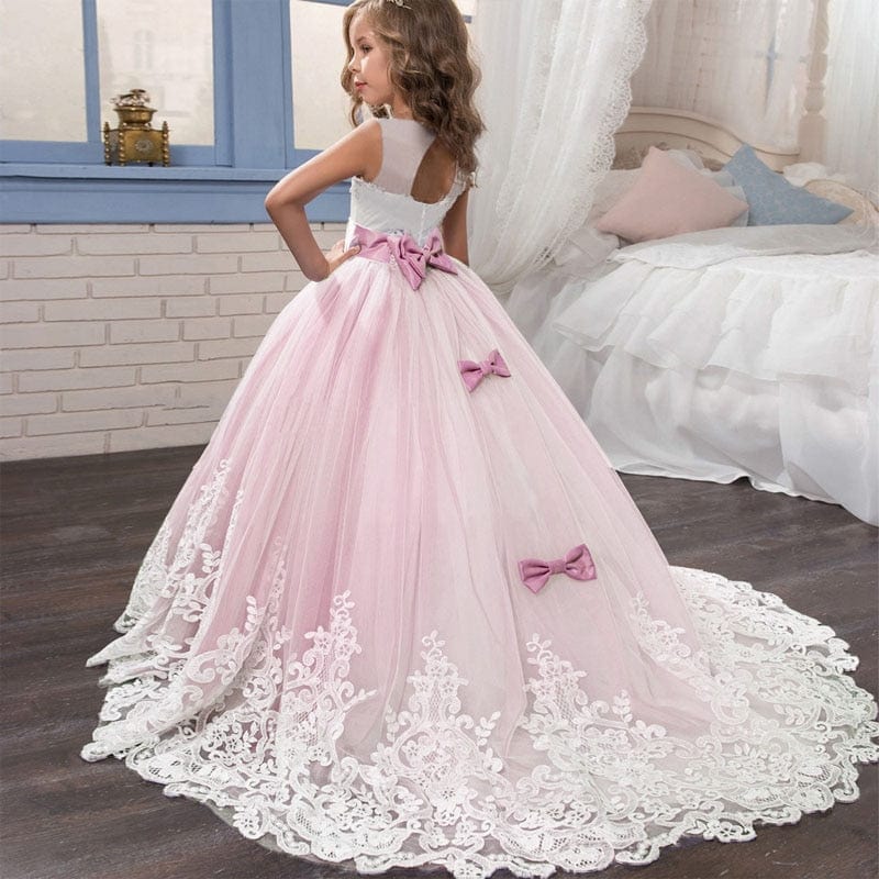 Girls Long Bridesmaid Dress