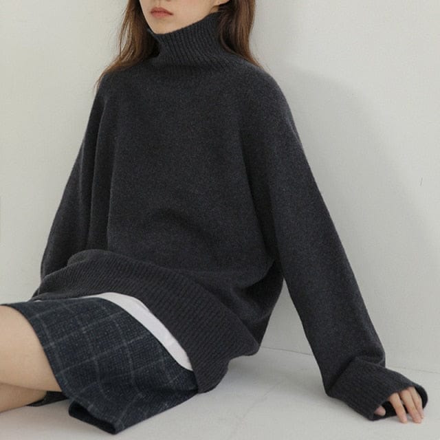 Turtleneck Cashmere Oversized Sweater