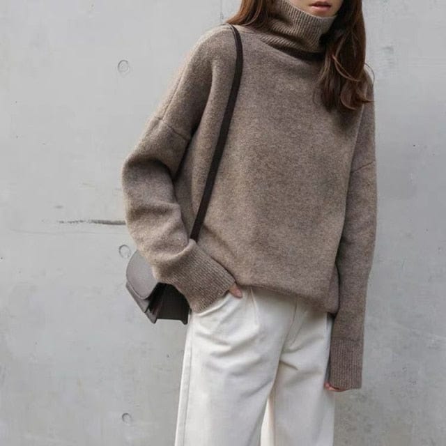 Turtleneck Cashmere Oversized Sweater