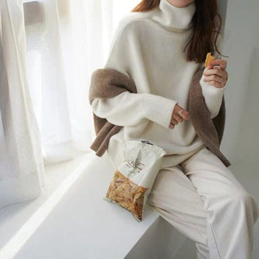 Turtleneck Cashmere Oversized Sweater