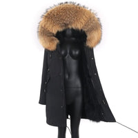 Long Parka Real Fur Winter Coat