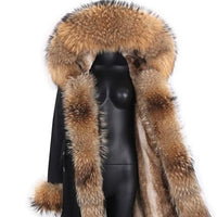 Long Parka Real Fur Winter Coat