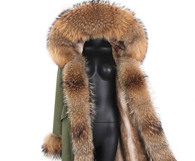 Long Parka Real Fur Winter Coat