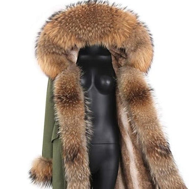 Long Parka Real Fur Winter Coat