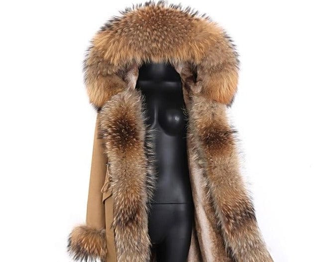 Long Parka Real Fur Winter Coat