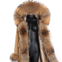 Long Parka Real Fur Winter Coat