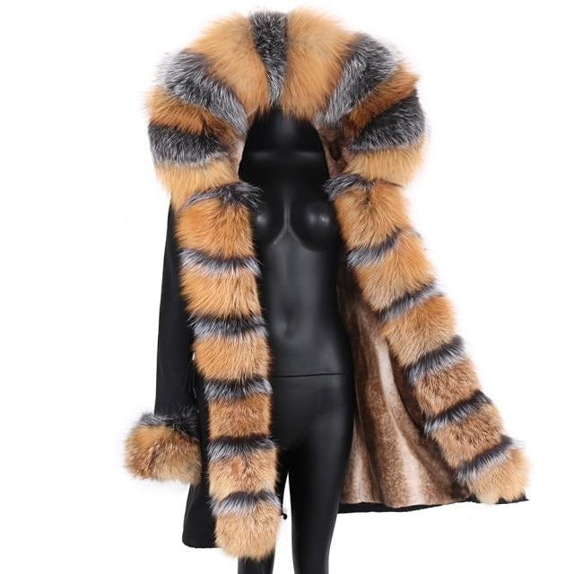 Long Parka Real Fur Winter Coat