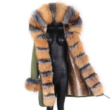 Long Parka Real Fur Winter Coat