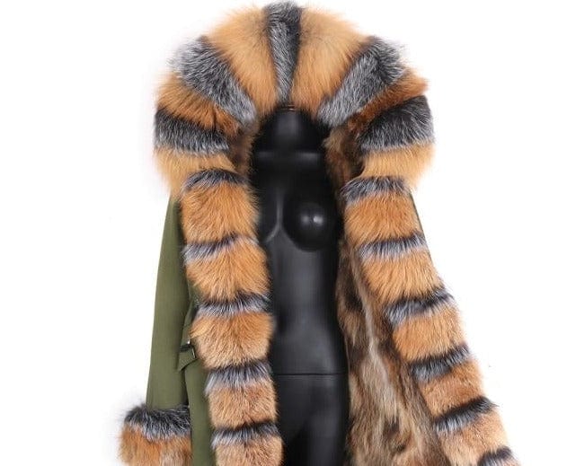 Long Parka Real Fur Winter Coat