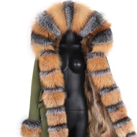 Long Parka Real Fur Winter Coat