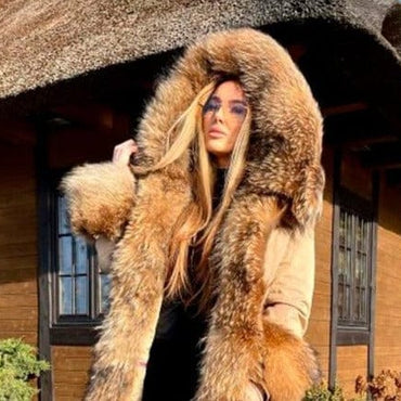 Long Parka Real Fur Winter Coat