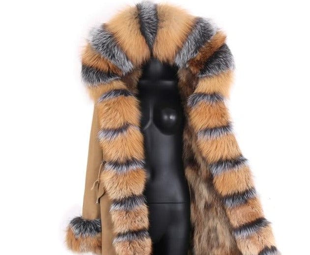 Long Parka Real Fur Winter Coat