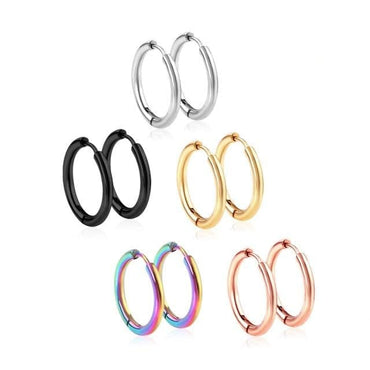 1Pairs/2pcs Trendy Small Colourful Hoop Earrings