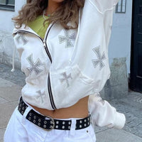 Rhinestone Hip Hop Joggers Sweatshirt