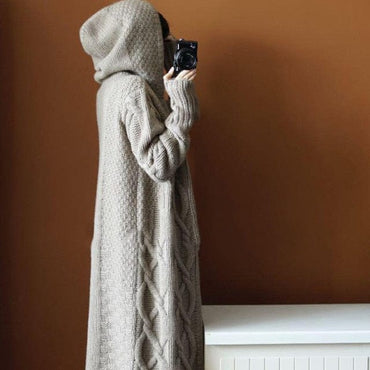 Full Length Hooded Winter Warm Cardigan