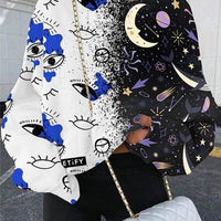 Printed Oversized Casual Tops