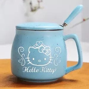 Hello Kitty Ceramic Cup with Lid Spoon