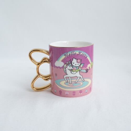 Hello Kitty Gold Brushed Ceramic Mug