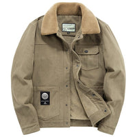 Retro Corduroy Fur Collar Jacket