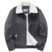 Retro Corduroy Fur Collar Jacket