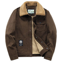 Retro Corduroy Fur Collar Jacket