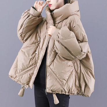 Hooded Solid Warm Down Jacket