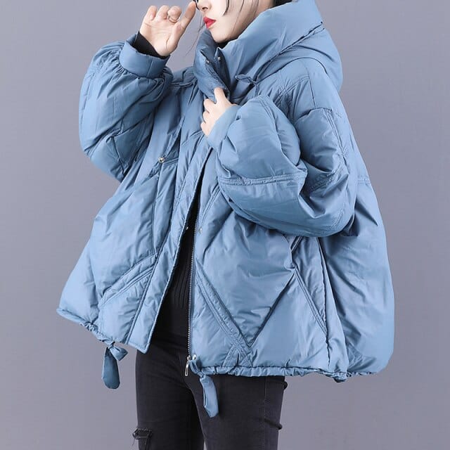 Hooded Solid Warm Down Jacket