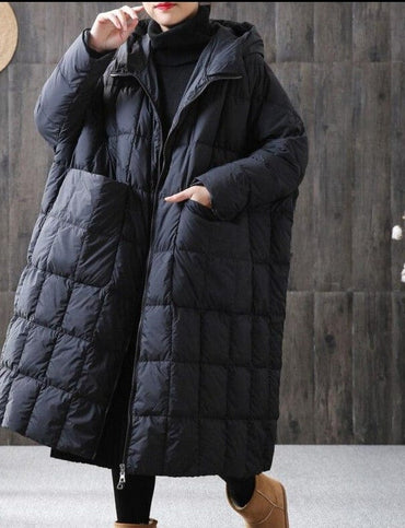 Loose Long Duck Down Hooded Parka