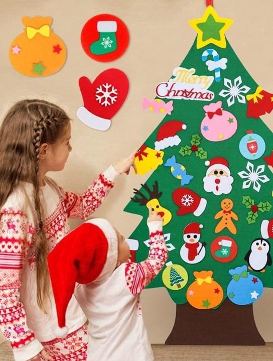 Kids DIY Felt Christmas Tree Decoration