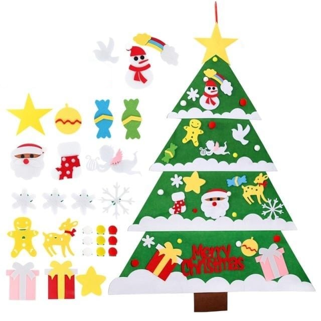 Kids DIY Felt Christmas Tree Decoration