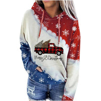 Red Wine Print Hooded Christmas Jumper