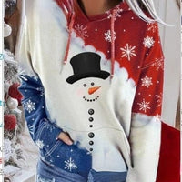 Red Wine Print Hooded Christmas Jumper