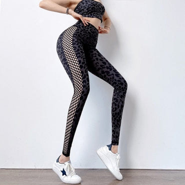 Ladies Leopard Print Fitness Leggings