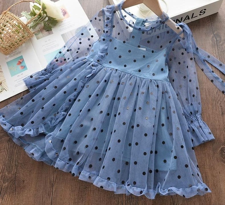 Girls Embroidery Long Sleeve Dress