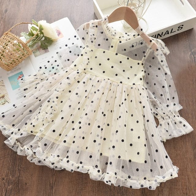 Girls Embroidery Long Sleeve Dress