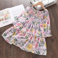 Girls Embroidery Long Sleeve Dress