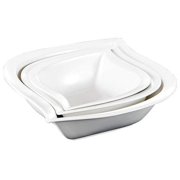 3-Piece Ivory White Porcelain Bowls Set