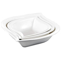 3-Piece Ivory White Porcelain Bowls Set