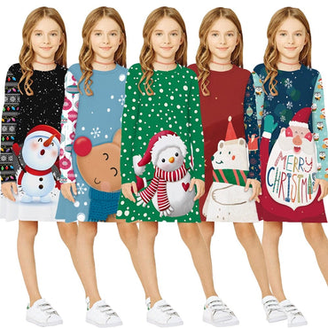 Girls Christmas Santa Claus Party Clothing