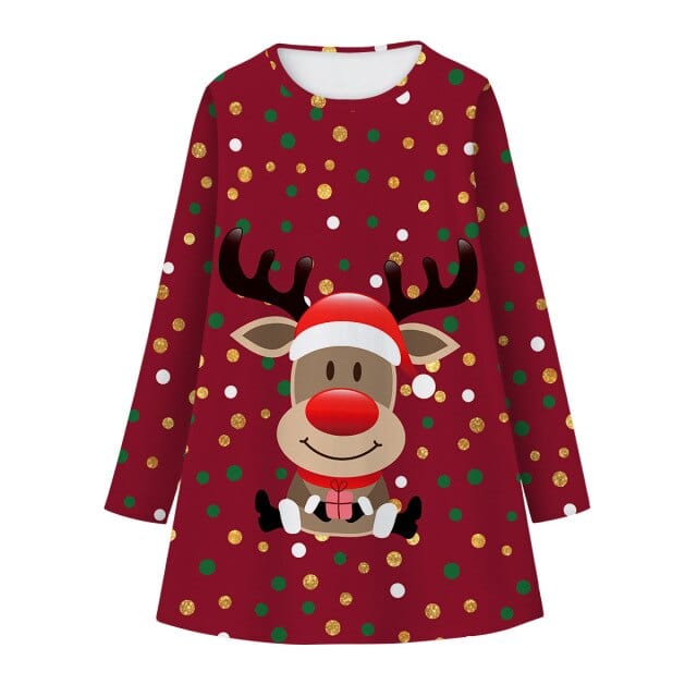 Girls Christmas Santa Claus Party Clothing