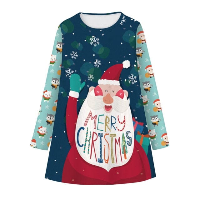 Girls Christmas Santa Claus Party Clothing