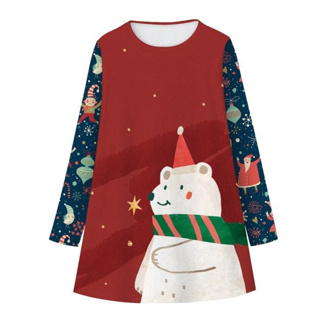 Girls Christmas Santa Claus Party Clothing