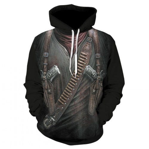 Long-sleeved 3d Pullover Hoodie